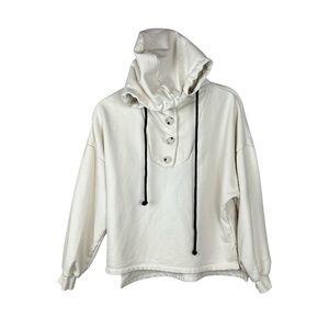 The Range Button Front Terry Hoodie